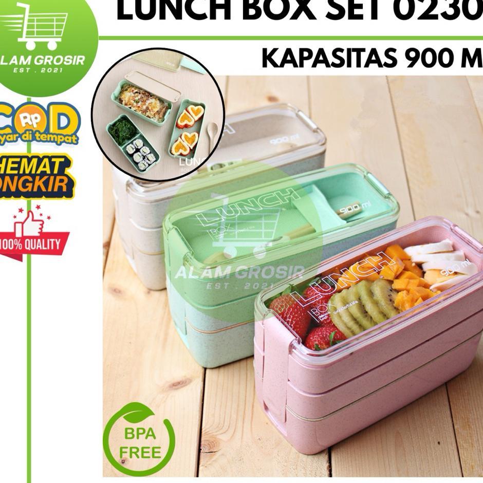 [Ag] Lunch Box 0230 / Lunch Box 3 Susun / Kotak Makan 3 Susun / Kotak Makan Anak / Lunch Box 3 Tingk