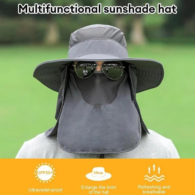 VIVIJEE LBX Topi Rimba Matahari Outdoor Hiking Pantai Gunung Berkebun Kebun Mancing Golf Bucket Viso