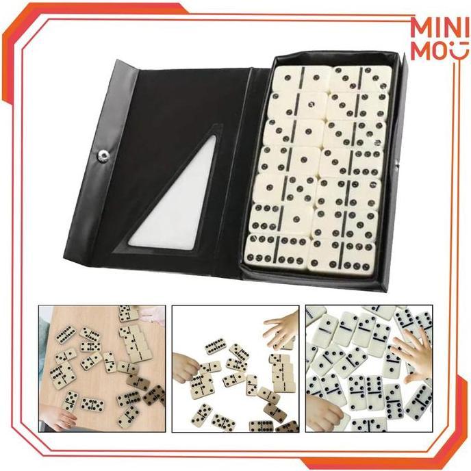 BOWTEKH Domino Rox Besar 28 Pcs Set Premium - Batu Gaple Tebal Cocok Untuk Nongkrong Kafe PROTOK