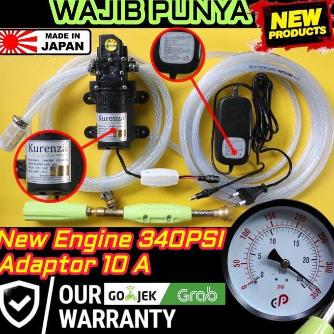 Alat Cuci AC Mobil motor Kualitas Bertekanan Tinggi 340 PSI Otomatis ON OFF