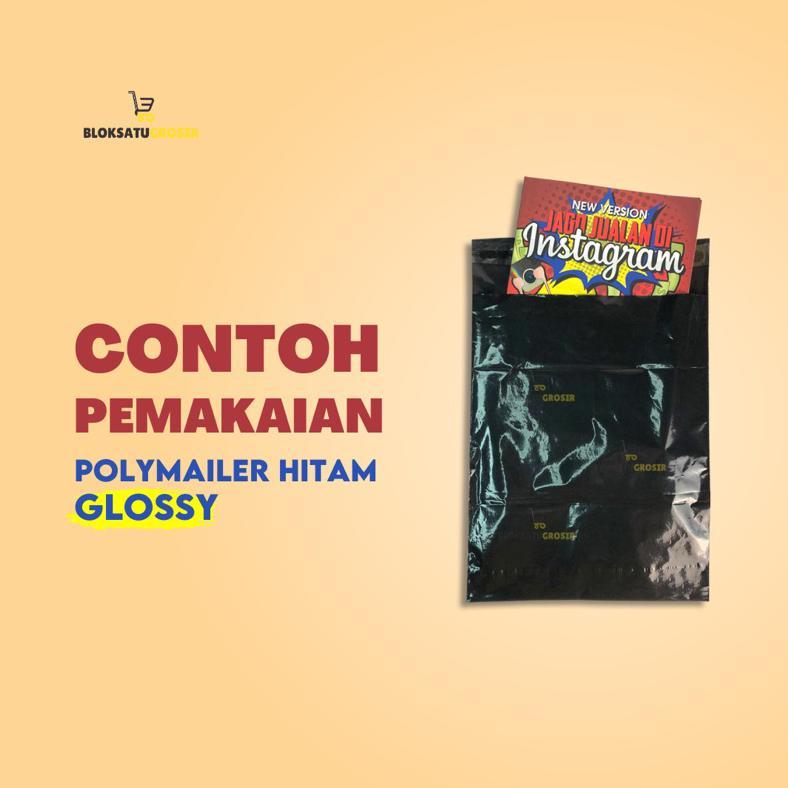 TOYSTORYSTORAGE PLASTIK POLYMAILER HITAM GLOSSY PREMIUM GROSIR 25X35 CM ISI 100 LEMBAR TEBAL PLASTIK