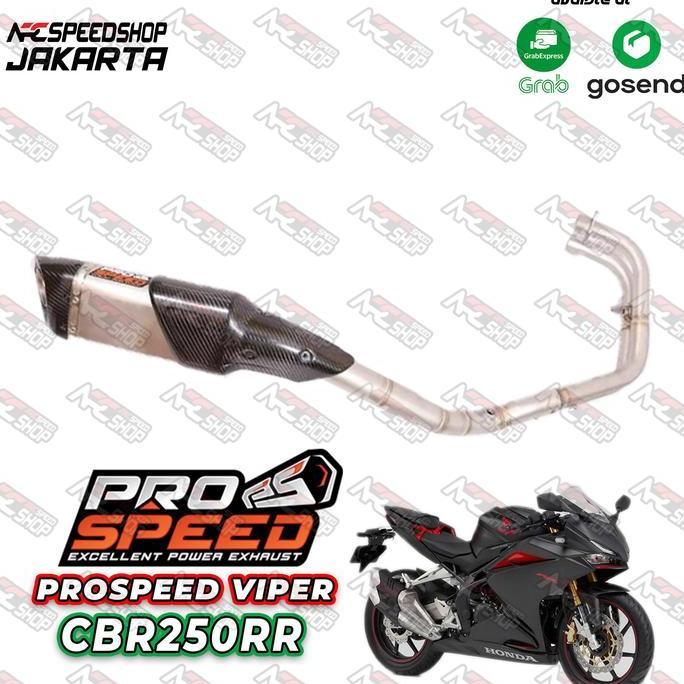 Knalpot Prospeed Shark Black PREDATOR VIPER BLACK CARBON New Honda CBR250 RR CBR 250RR CBR250RR Pros