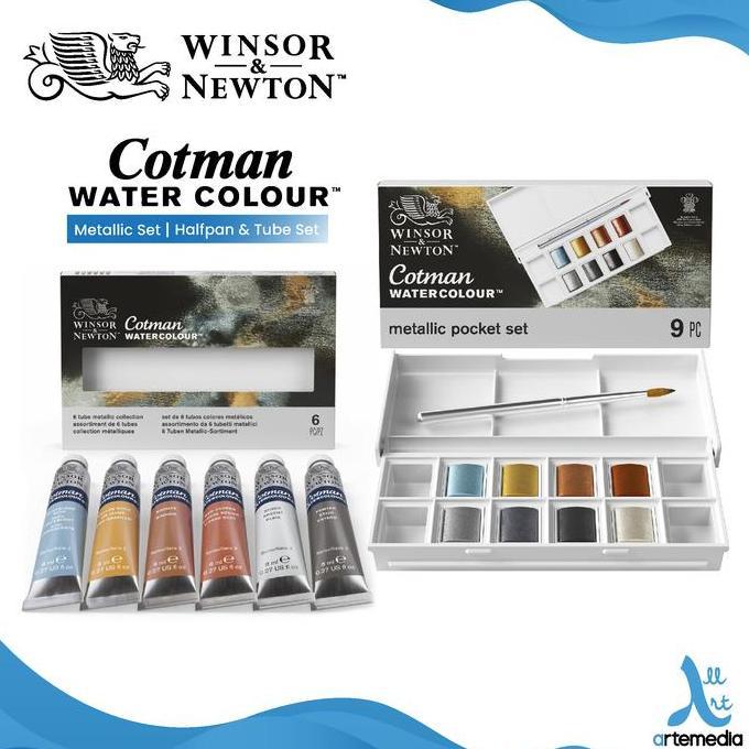 Winsor & Newton Cotman Watercolor Metallic Set