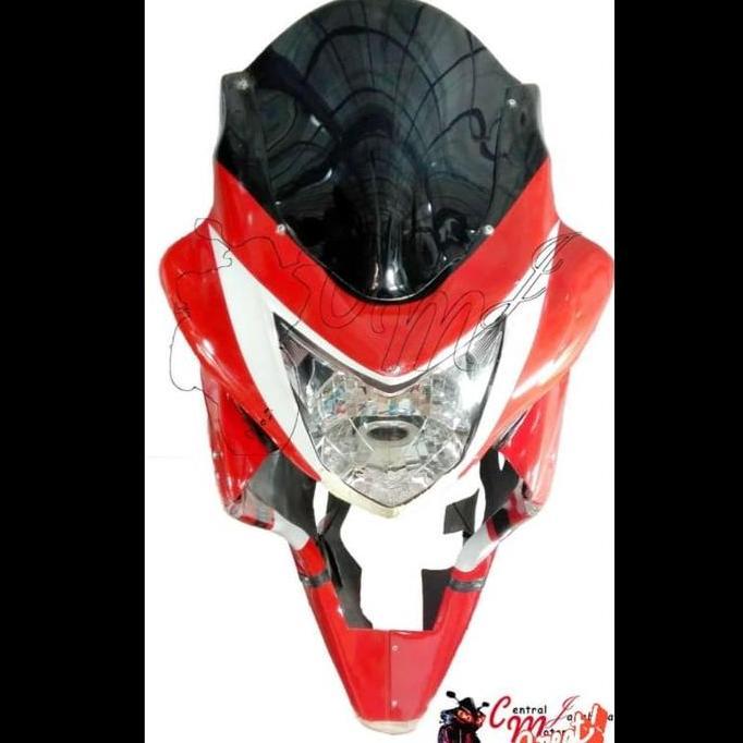 Fairing Model Full CBR 250 Bahan Viber Tebal Warna Putih Merah Cocok Untuk Vixion New CB150R Verza B
