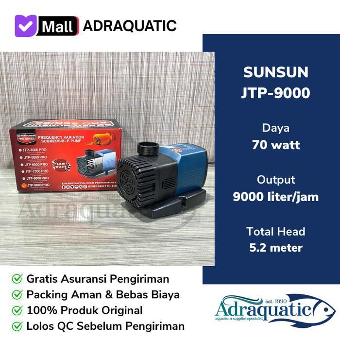 SUNSUN JTP-9000 SUBMERSIBLE PUMP POMPA CELUP AIR AQUARIUM KOLAM FILTER