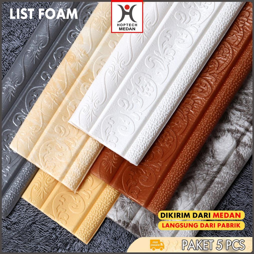 Wallpaper List Foam 2.3M Lebar 8&5cm Wallborder Foam 3D Paket 5PCS/Wall Border List/List dinding 3D 