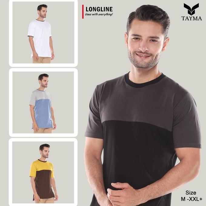 Clothes- Baju Kaos Pria, Longline Pria, Kaos Kurta Lengan Pendek