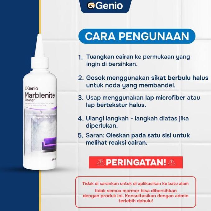 Clenesc- New Genio Marblenite Cleaner - Cairan Pembersih Nat, Granit, Vinyl, Keramik Rumah Tangga An
