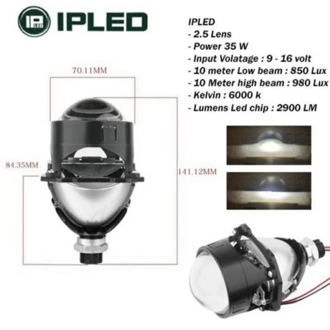 TERLARIS BILED PROJECTOR IPLED 2.5 INCH BLUELENS