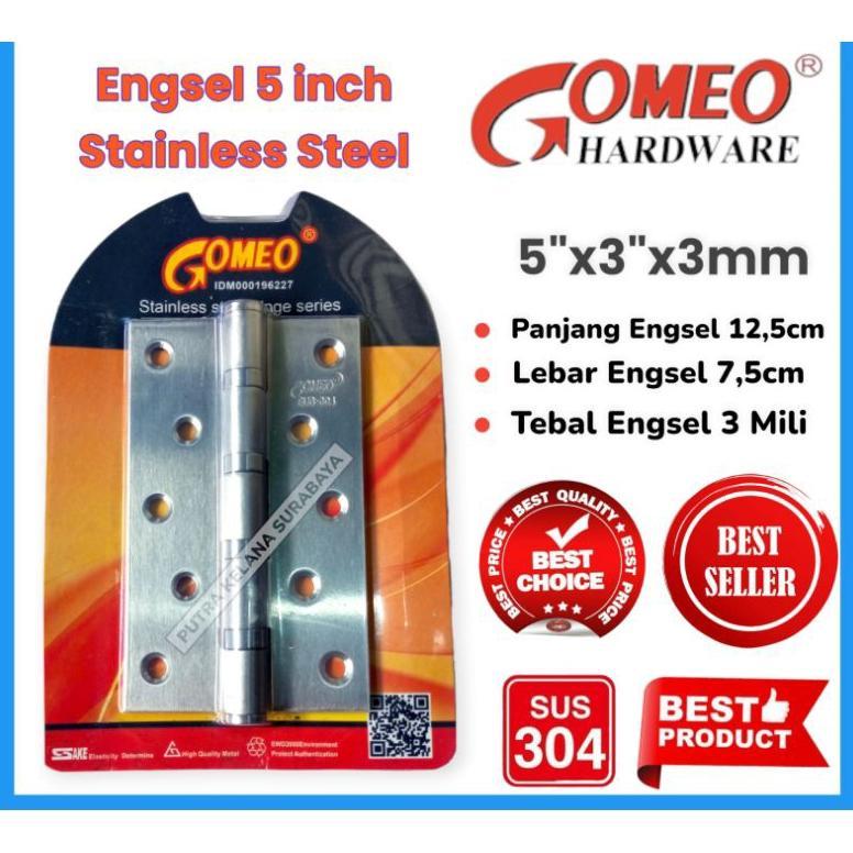 (Terbaru) Engsel Pintu Stainless 5" Gomeo/Engsel Pintu Stainless 5" (Terlaris)