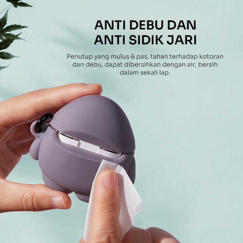 HOT SALE ROBOT Case TWS T50S Liquid Silicone Soft Case Earbuds Anti Debu Anti Sidik Jari 360 Protect
