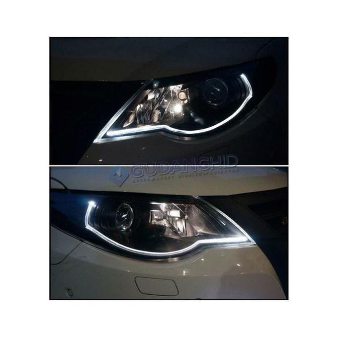 TERLARIS LED DRL FLEXIBLE 60CM LAMPU ALIS MOBIL 2 WARNA 2 MODE FITUR SEIN SEN