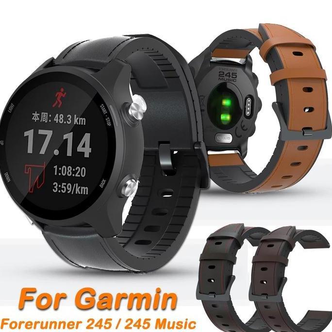 STRAP WATCH TALI JAM LEATHER RUBBER KULIT GARMIN VENU | FORERUNNER 245