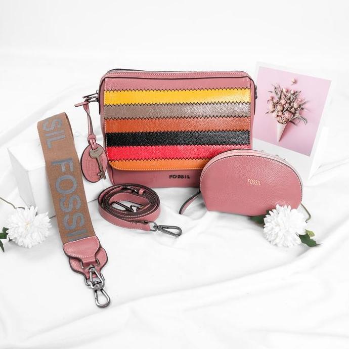 TAS FOSSIL SLEMPANG WANITA RAINBOW 3710