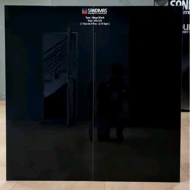 Granit sandimas megablack 120x60 @3pcs - 2.16m glossy grade A