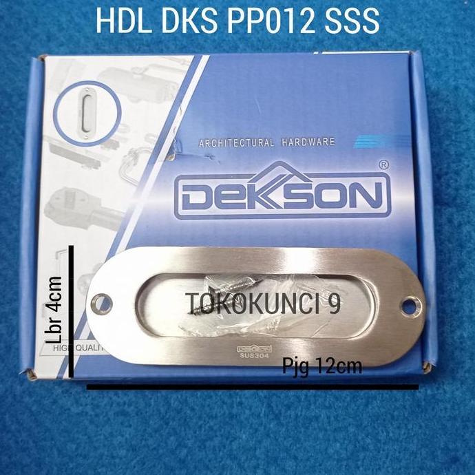 Handle Tanam Oval SUS304 Dekson | Tarikan Pintu Geser Dekson PP012 SSS