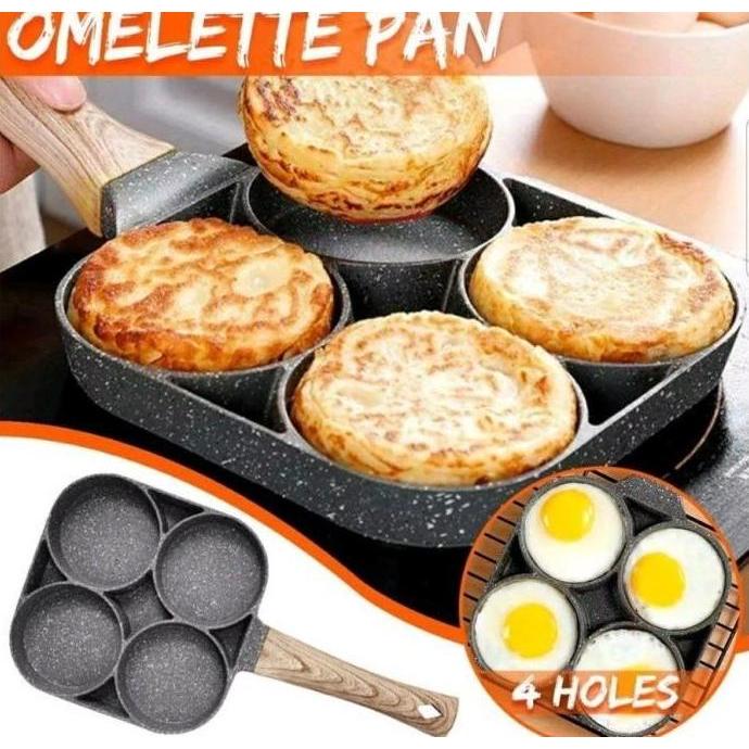 GARINDS Wajan Panci Cetakan Kue Telur Ceplok Dadar 4 In 1 Omelette Pan Mini