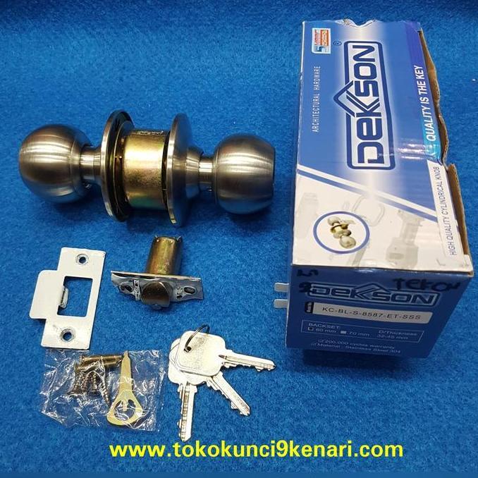 Kunci Bulat Dekson KCBL 8587 ET SSS | Kunci pintu Kamar Mandi Dekson