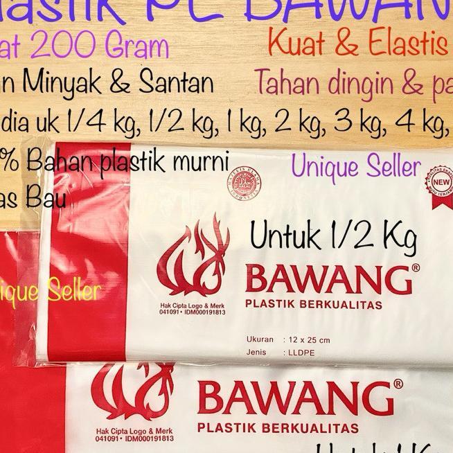 Plastik Pe Bawang Tebal 03 Uk 10X20 (1/4 Kg) 12X25 (1/2 Kg) 15X30 (1 Kg) 18X35 (2 Kg) 20X35 (3 Kg) 2