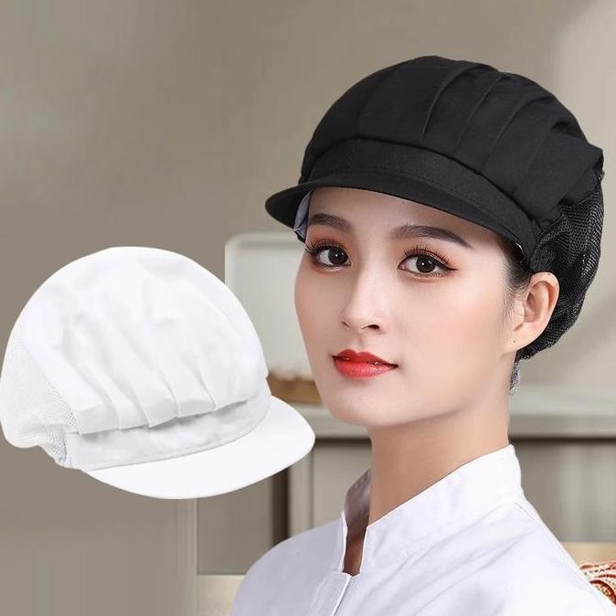 VINENNI Topi Masak Koki Kepala Koki Topi Asisten Koki Topi topi chef topi koki pekerja