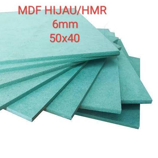 papan MDF hijau/ HMR 6mm (50x40)cm, papan HMR, plywood MDF HMR