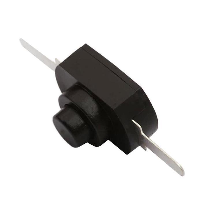 MATEGAV Tombol saklar senter Mengunci sendiri saklar push button Kaki lurus saklar senter kecil 2-pi