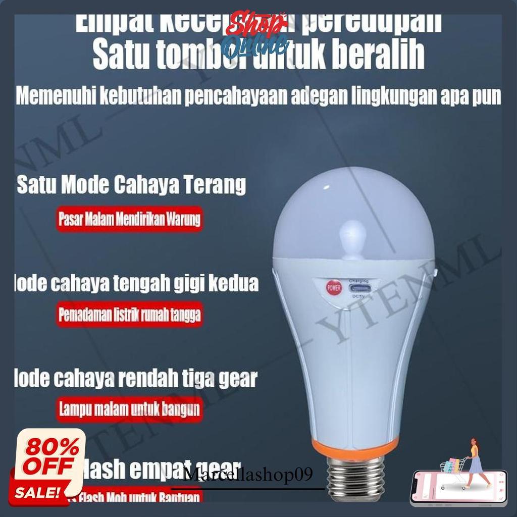 20W 2 BateraiEmergency Led Lampu Emergency Led Arashi Magic Bohlam Lampu Listrik Mati Darurat /Lampu