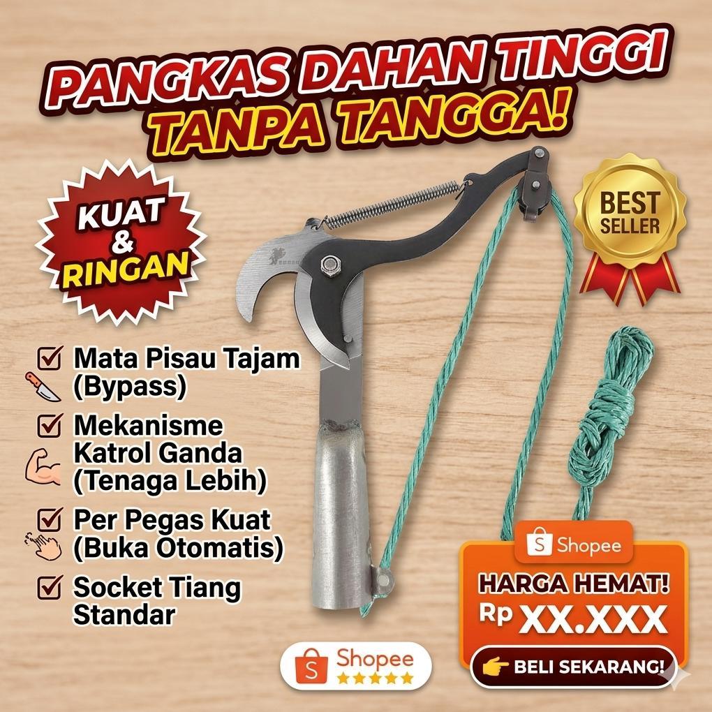 [ Asli ] Gunting Dahan Ranting Pohon Alat Potong Dahan Pohon Model Tarik Tali