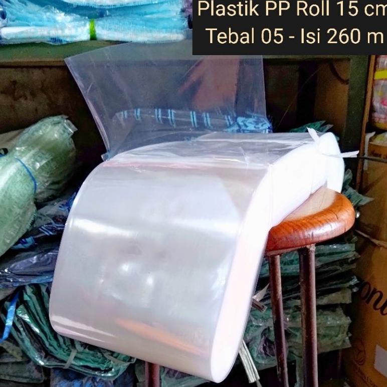 Plastik Pp Roll Lebar 15 Cm - Bening Tebal 05