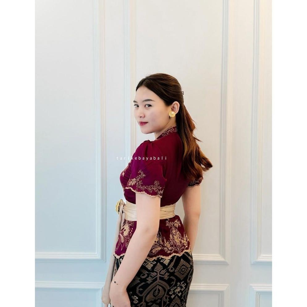 Premium Kebaya Jadi Bordir Tangan Pendek || Kebaya Adat Bali Modern || Kebaya Adat Bali Kekinian || 
