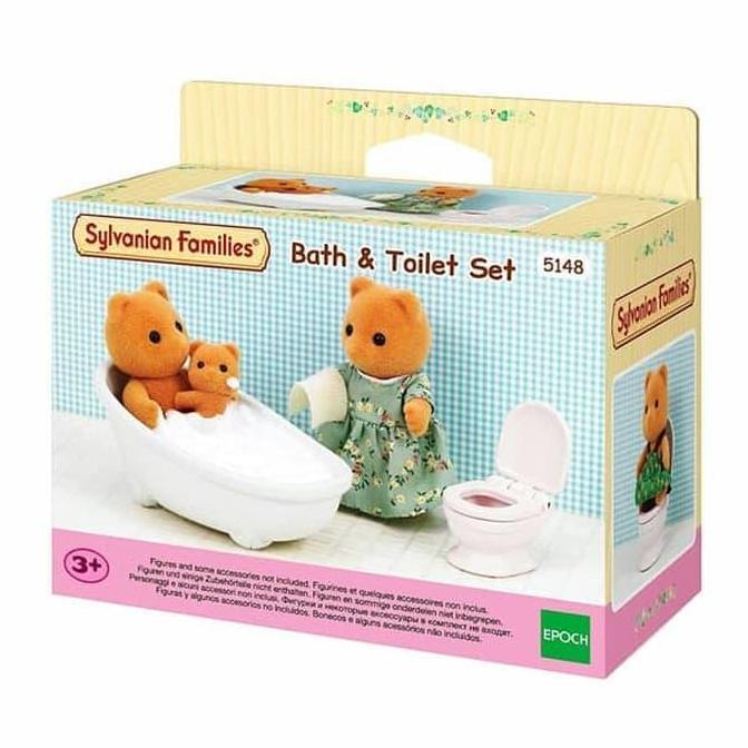 Mainan Koleksi Sylvanian Families Bath & Toilet Set