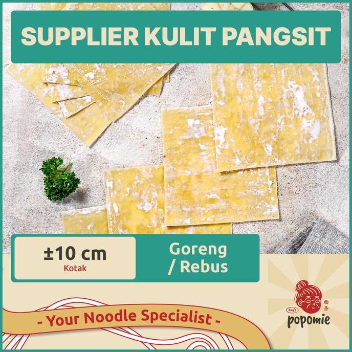 Processed - Popomie Kulit Pangsit Goreng Renyah Lezat 1Kg Halal Mui 80Pcs 10Cm Tanpa Pengawet Berkua