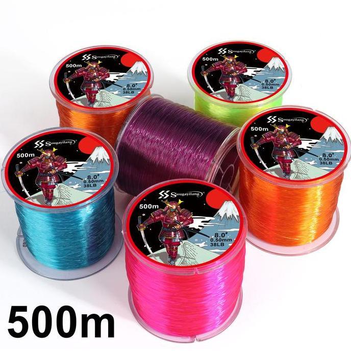 Jaaminkwalitas- Sougayilang 500M Tali Pancing Nilon Dilapisi Fluorokarbon Pancing Tak Terlihat Alat 