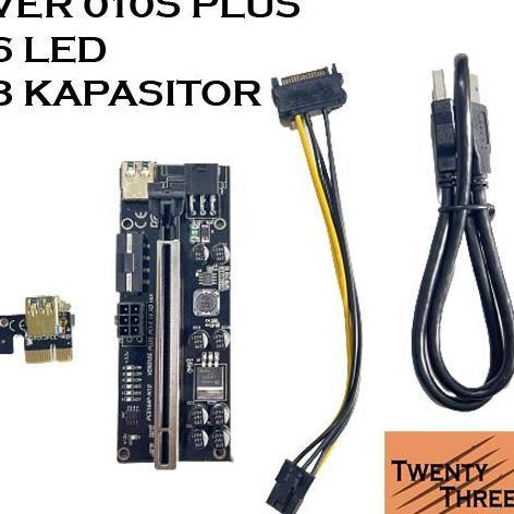 TERMURAH - Riser VER 010S PLUS Mining adapter 1x to 16x bitcoin converter gpu vga