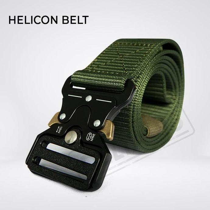 Spuntino- Sabuk Tactical / Sabuk Helicon Besi Hijau Sabuk Kain Pria Gesper
