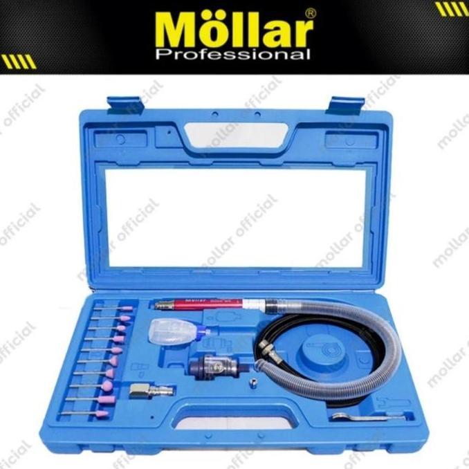 Destrifamel - Mini Grinder Kompresor Angin Air Micro Mini Die Grinder Tuner Set 17pc