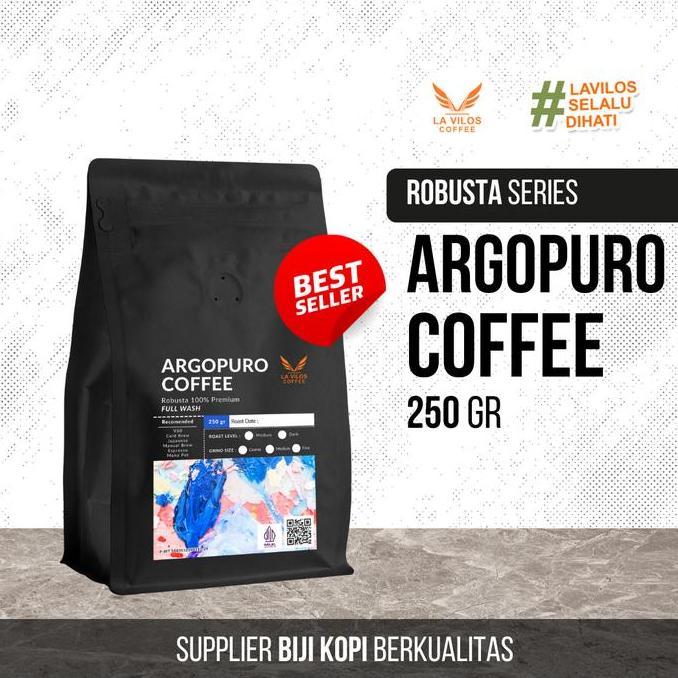 Pikadhamy  - LA VILOS - Argopuro Coffee - 250gr Biji Kopi | Aroma Espresso Espreso Bubuk Tubruk Robu