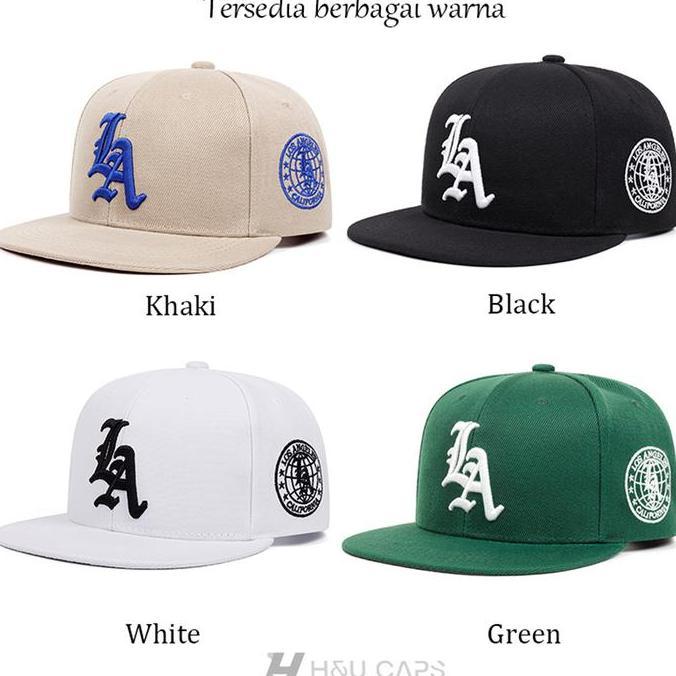 Topi Snapback Sulaman LA Fashion Distro Baseball untuk Pria Wanita -Ukuran Besar