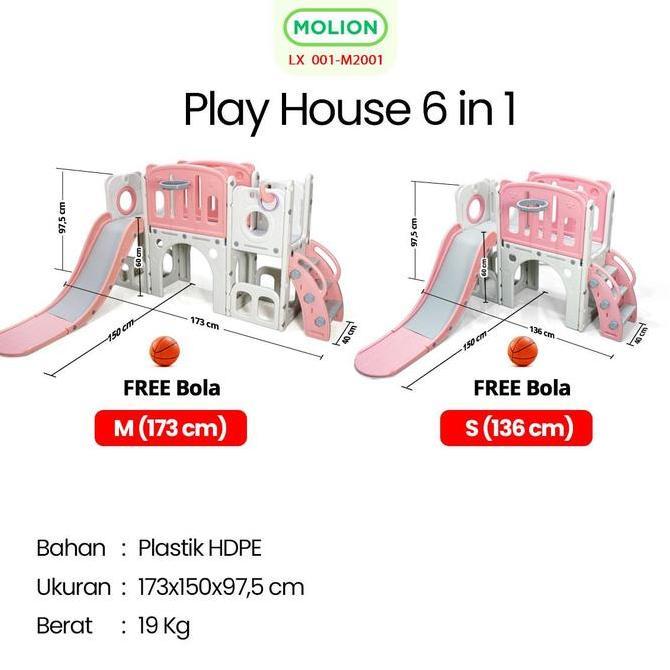 INIFASYAH_JULIO - PEROSOTAN SET PLAYHOUSE PLAYGROUND SLIDE PROSOTAN MAINAN PLAY HOUSE INDOOR OUTDOOR