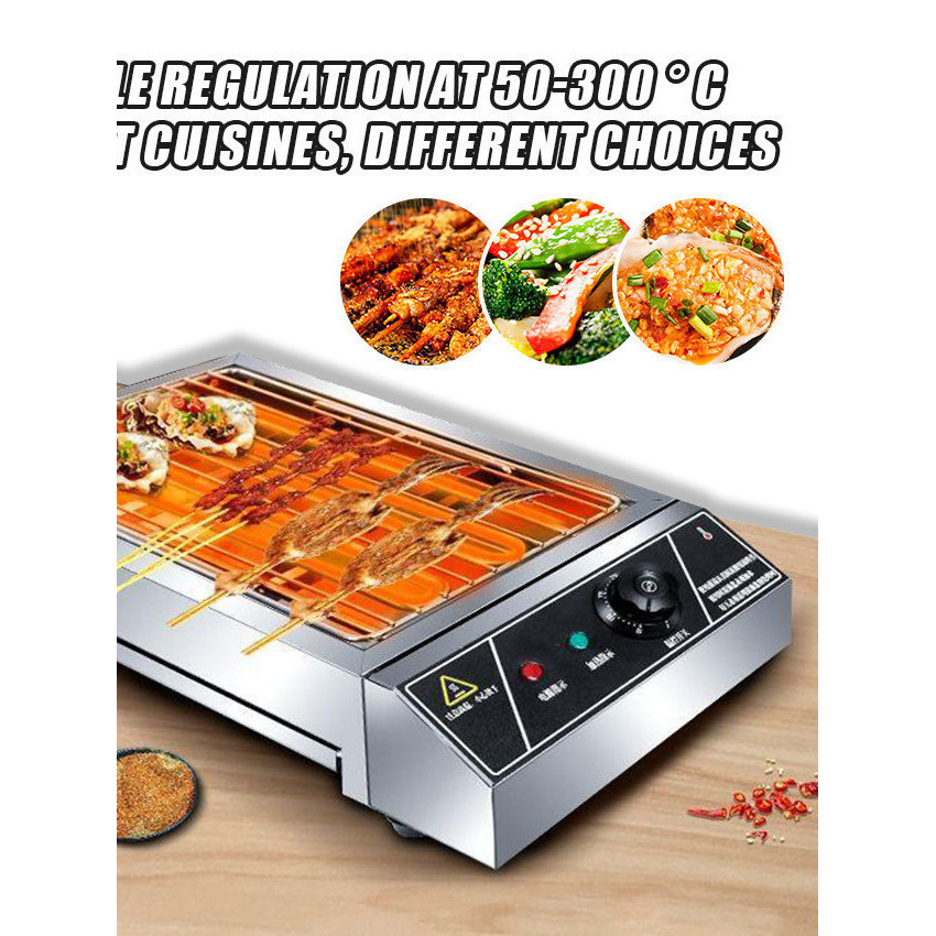 Kompor Pemanggang Listrik BBQ Sosis Griller Besar Panggangan Daging Grill Listrik / Alat Panggangan 