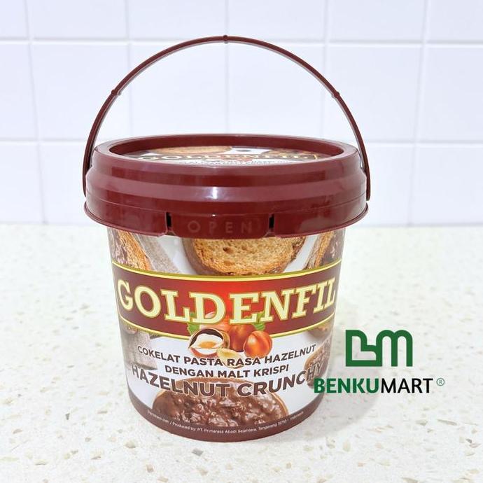 Sehatyuk- Goldenfil Hazelnut Crunchy 1 Kg | Selai Hazelnut Crunchy Goldenfil
