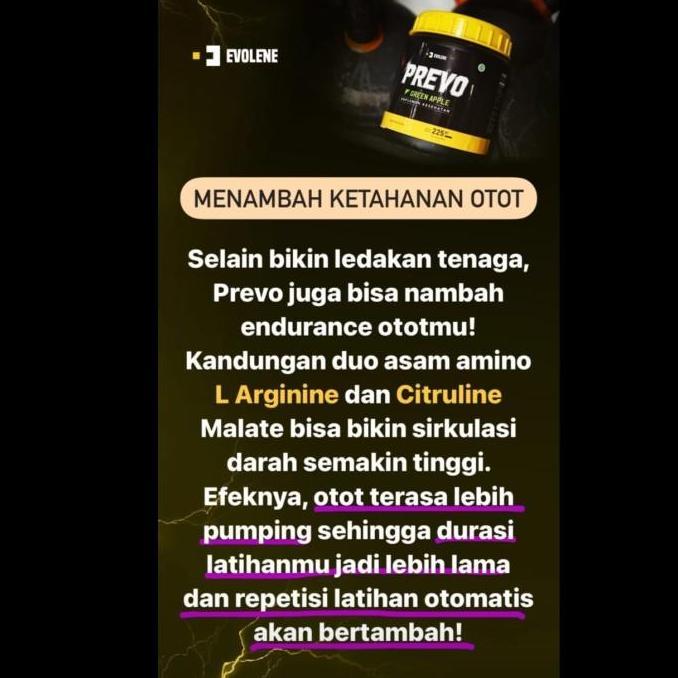Cod,Bisaaja- Prevo 7 Sachet Evolene Pre Workout Prewo Wo Preworkout - 7 Sachetan