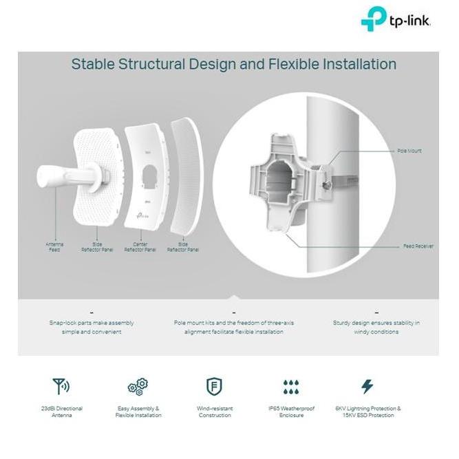 Mmhstore- Cpe 610 Tp- 5Ghz 300Mbps 3Dbi Outdoor Cpe Cpe610
