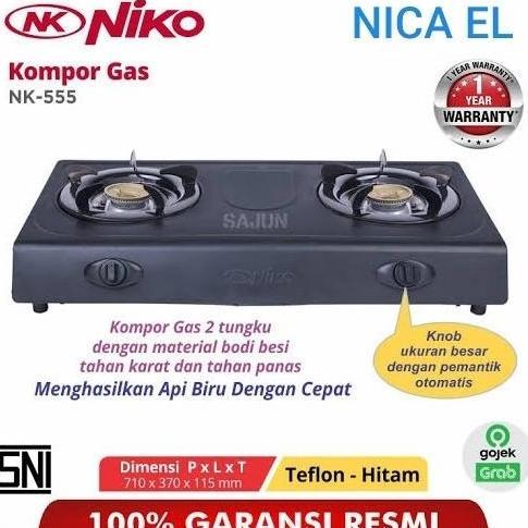 Niko Kompor Gas 2 Tungku Teflon NK-555