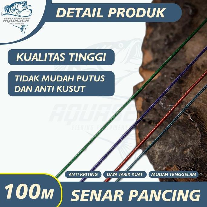 Jaaminkwalitas- Aquasea Tali Pancing 100M Senar Pancing Pe Yimu Fishing Line X8 Senar Pancing Braide