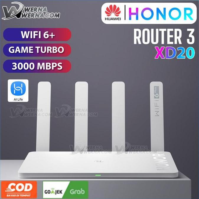 Adabanyak- Huawei Honor Router 3 Mesh Wifi 6+ 3000Mbps Dual-Core Xd0