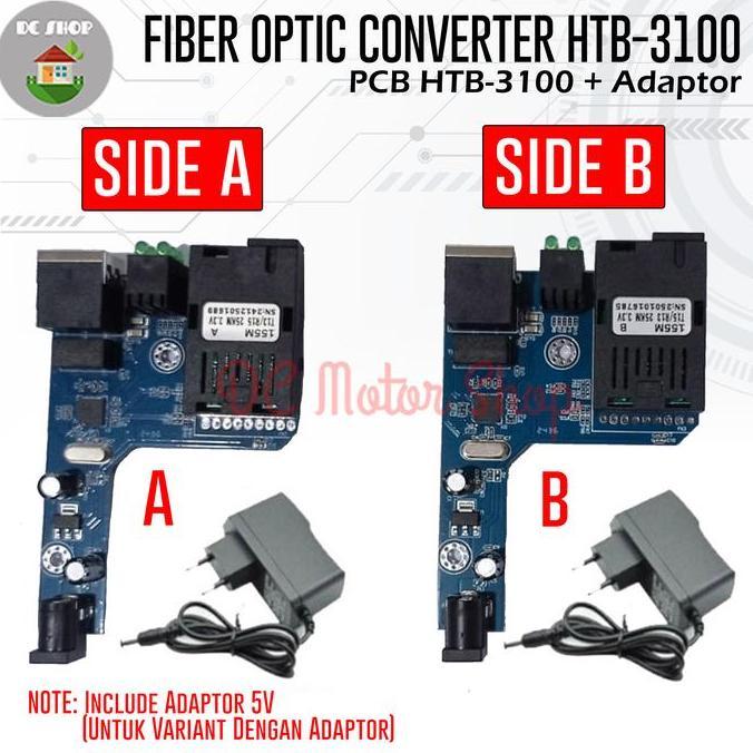 Mmhstore- Pcb Net Htb-3100 A B Side A Side B Fiber Optic Media Converter Fo