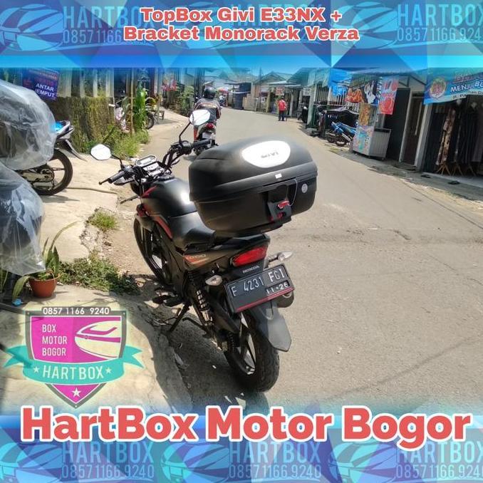 Erikasyafa - PAKET LENGKAP BOX MOTOR GIVI E33NX BRACKET HONDA VERZA CB150 BOX E33 N