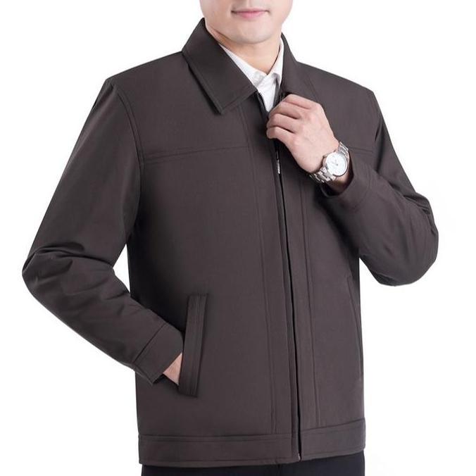 Uomo- Dhiies Jacket Jas Jasket Pria Slim Fit Bahan Katun Berkualitas Untuk Acara Formal Bisnis Hitam