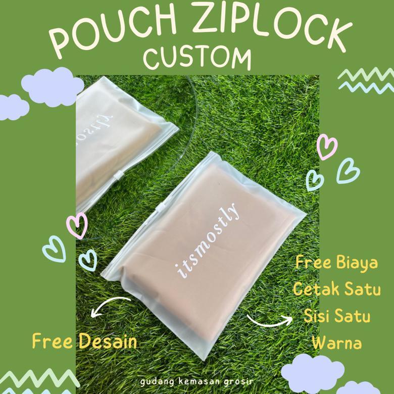 MAISONSHOP POUCH HIJAB/ZIPLOCK CUSTOM LOGO/ZIPPER BAG/KEMASAN HIJAB/POUCH CUSTOM HEMAT